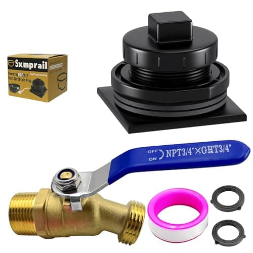 Stock Tank Drain Plug Kit with Reducer and Hose Bib