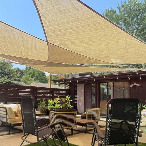 LOVE STORY Triangle Sun Shade Sail, 12 ft