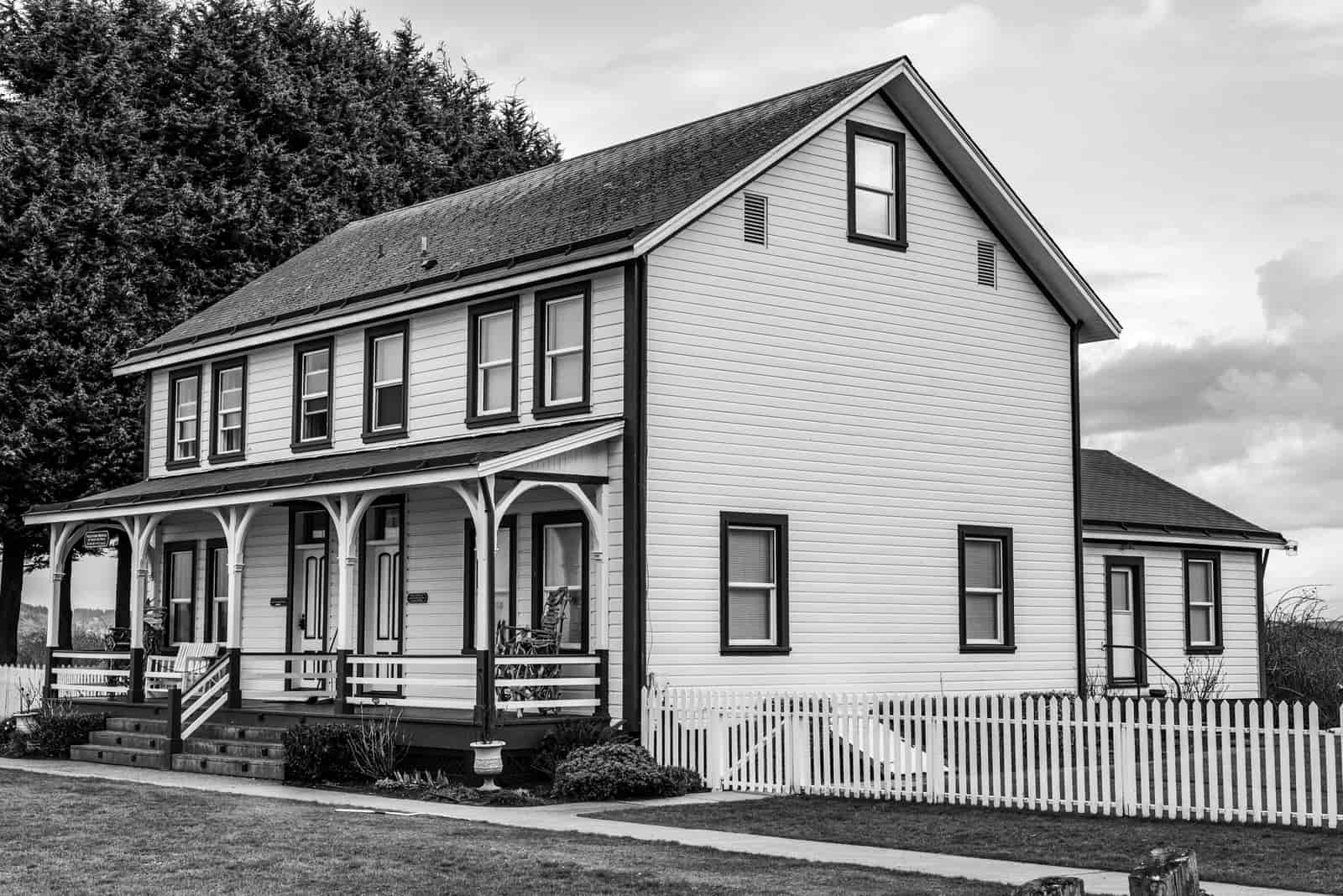 A house photographed from the street