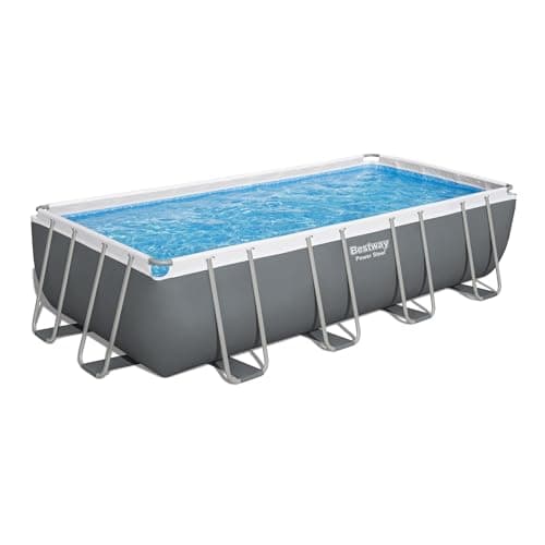 Bestway Power Steel Rectangular Pool Set, 18ft x 9ft x 48in