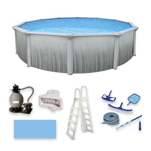 Blue Wave Martinique 18-ft Round 52-in Pool Package