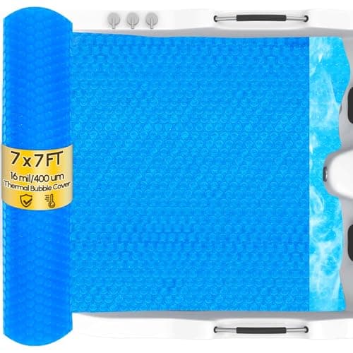 Angooni 7 ft x 7 ft Hot Tub Thermal Blanket, 16 Mil
