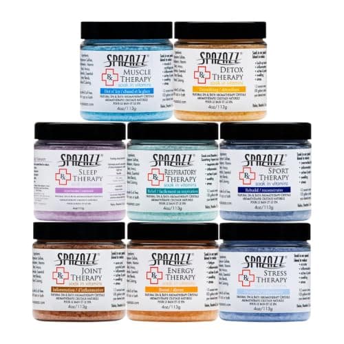 Spazazz RX Therapy Salt Crystal Sampler, 8 x 4 oz