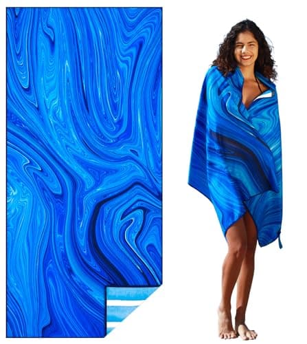 Widdonen Microfiber Beach and Pool Towel, 71 x 32 in